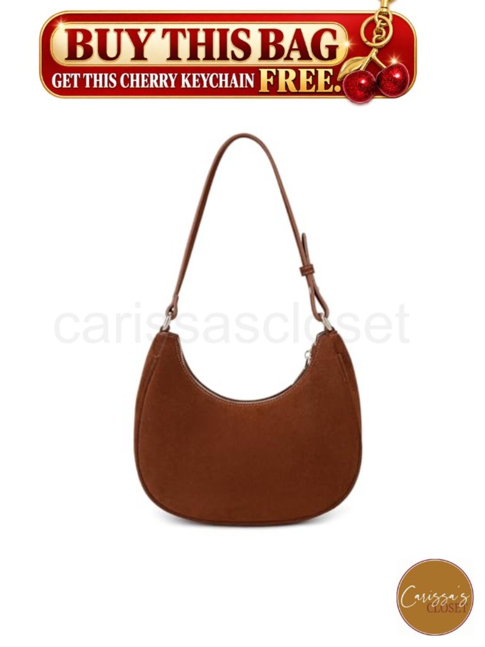 ✨ Cute Hobo Tote Handbag PU Leather Mini Clutch Purse Zipper Women